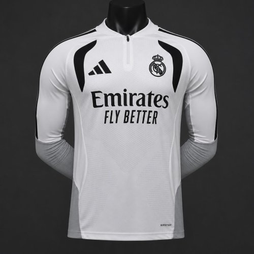 Player Version 26/27 Real Madrid CF White  Long Sleeve Jersey