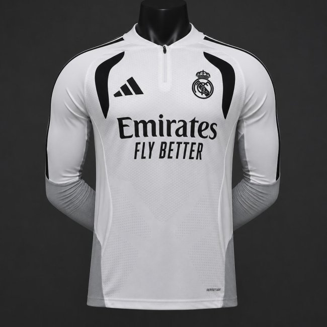 Player Version 26/27 Real Madrid CF White Long Sleeve Jersey