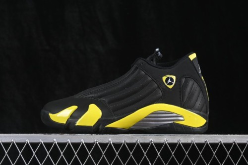 Air Jordan 14 Retro Thunder Black Yellow Basketball Shoes - 487471-070