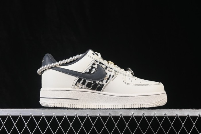 Nike Air Force 1 '07 Low Foggy Pearl Hand-Painted Graffiti Low-Top Casual Skate Shoes - FJ7740-071