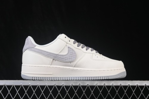 Nike Air Force 1 '07 Low Light Bone Grey Low-Top Casual Skate Shoes - DN9688-107