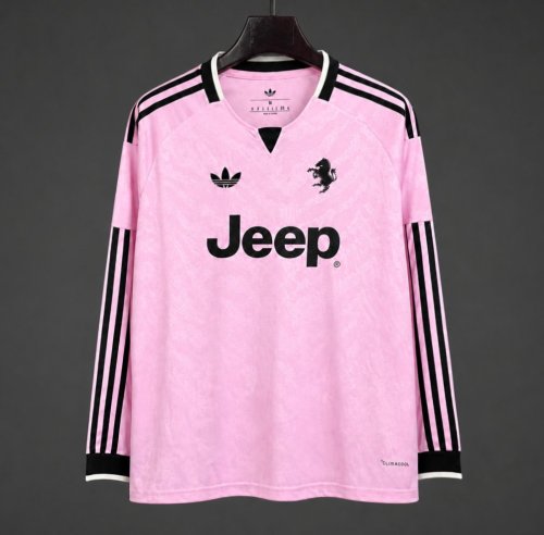 26/27 Juventus Away Long Sleeve Pink Jersey