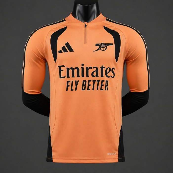 Player Version 26/27 Arsenal FC Long Sleeve Home Orange Jersey