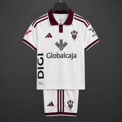 26/27 Kids Albacete Home  White Jersey Kit