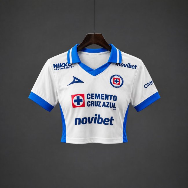 26/27 Women Cruz Azul Away White Crop Jersey