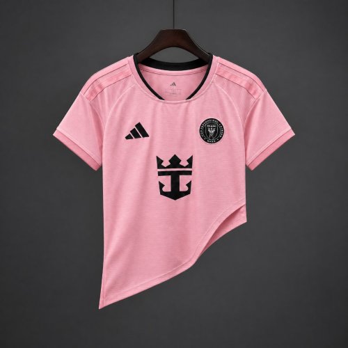 26/27 Women Inter Miami Home Asymmetric Hem Crop Jersey