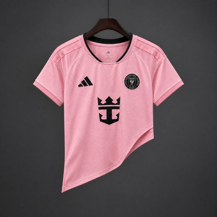 26/27 Women Inter Miami Home Asymmetric Hem Crop Jersey