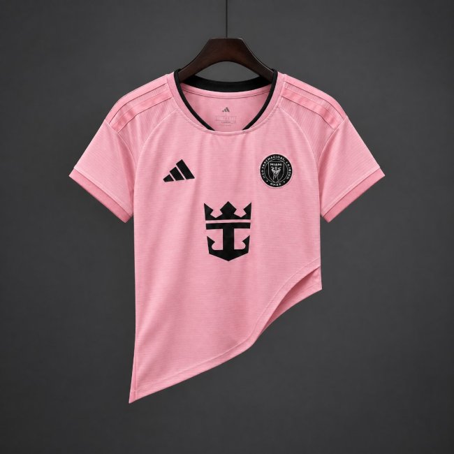 26/27 Women Inter Miami Home Asymmetric Hem Crop Jersey