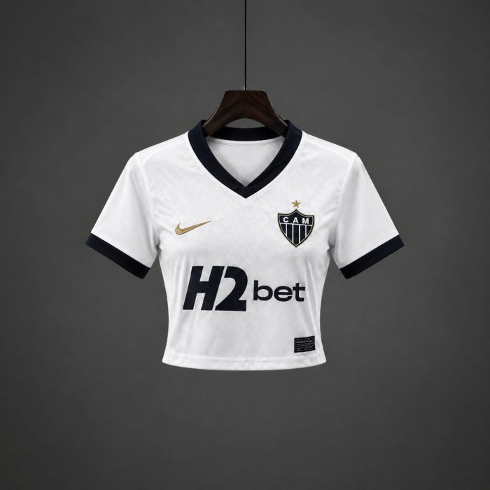 26/27 Women Atletico Mineiro Away White Crop Jersey
