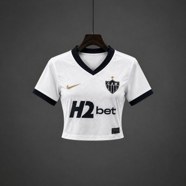 26/27 Women Atletico Mineiro Away White Crop Jersey
