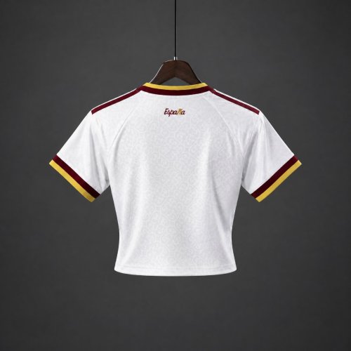 26/27 Women Spain Away White Crop Jersey