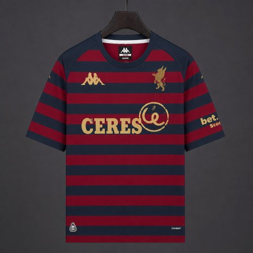 26/27 Genoa Third Maroon Stripes Jersey