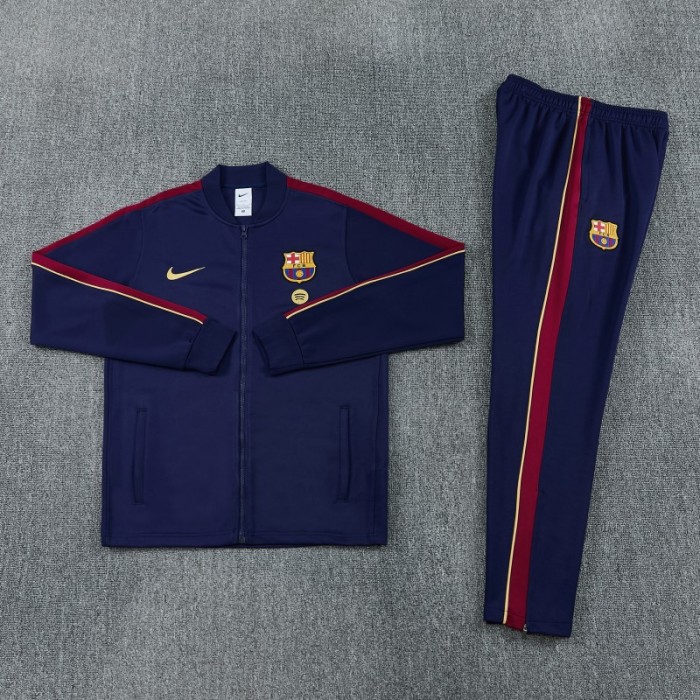 26/27  Barcelona Royal Blue Full Zipper Jacket Tracksuit + Long Pants
