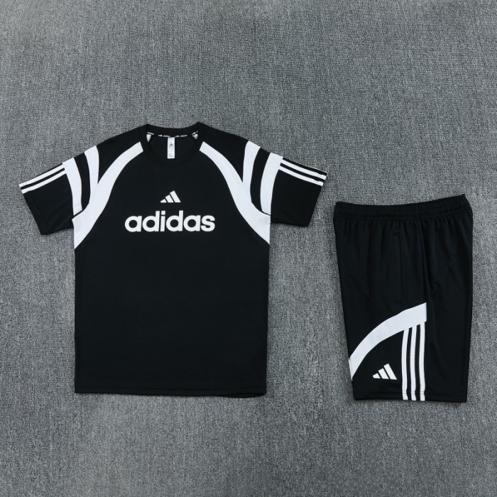 26/27 Adidas 17 Black Short Sleeve+Soccer Shorts