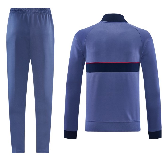 26/27  Arsenal FC Blue Grey Full Zipper Jacket Tracksuit + Long Pants
