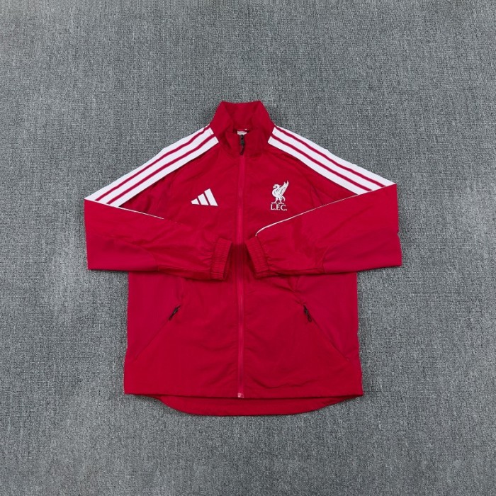 26/27 Liverpool FC Red  Full Zipper Windbreaker Jacket