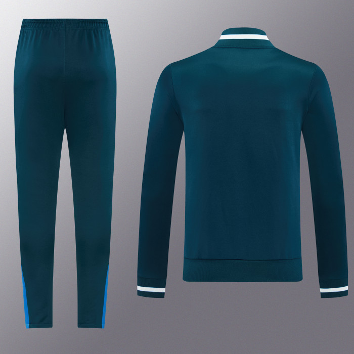26/27 SSC Napoli Dark Green Full Zipper Jacket Tracksuit + Long Pants