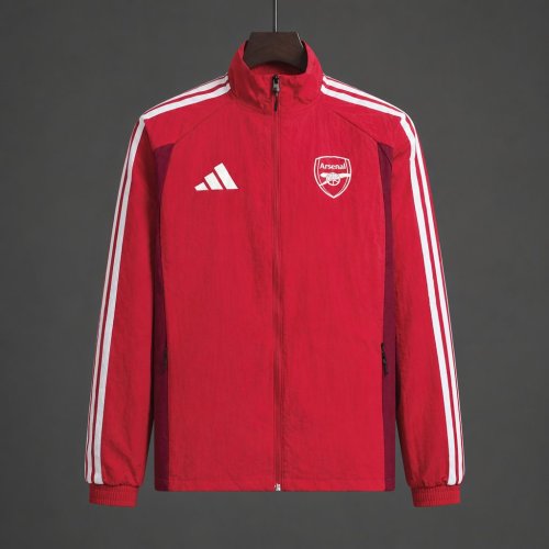 26/27 Arsenal FC Red  Full Zipper Windbreaker Jacket