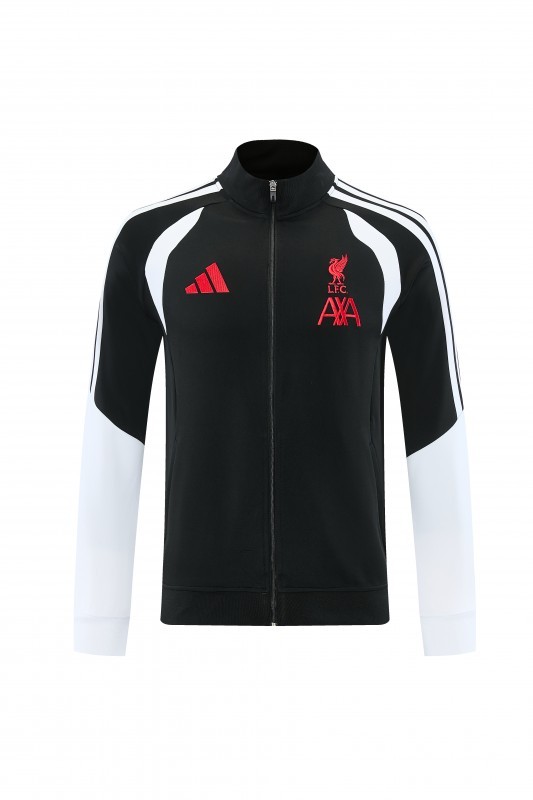 26/27  Liverpool FC  Black Full Zipper Jacket Tracksuit + Long Pants