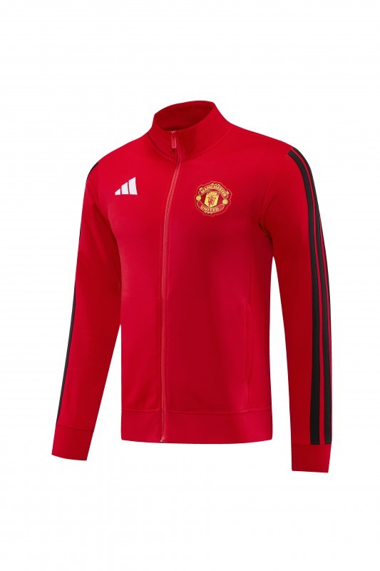 26/27 Manchester United Red Full Zipper Jacket Tracksuit + Long Pants