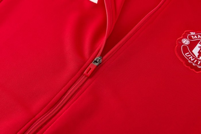 26/27 Manchester United FC  Red Full Zipper Jacket Tracksuit + Long Pants