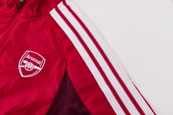 26/27 Arsenal FC Red  Full Zipper Windbreaker Jacket