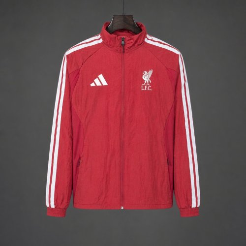 26/27 Liverpool FC Red  Full Zipper Windbreaker Jacket