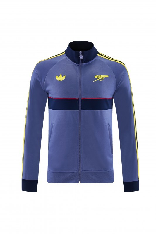 26/27  Arsenal FC Blue Grey Full Zipper Jacket Tracksuit + Long Pants