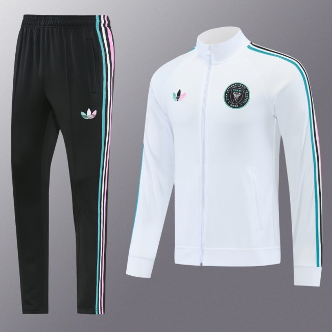 26/27 Inter Miami CF White Full Zipper Jacket Tracksuit + Long Pants