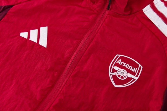 26/27 Arsenal FC Red  Full Zipper Windbreaker Jacket