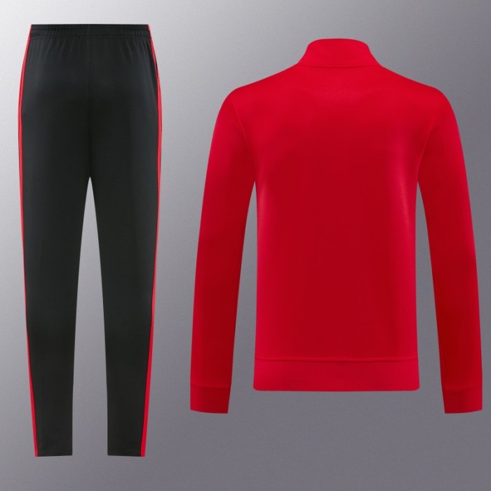 26/27 Manchester United Red Full Zipper Jacket Tracksuit + Long Pants