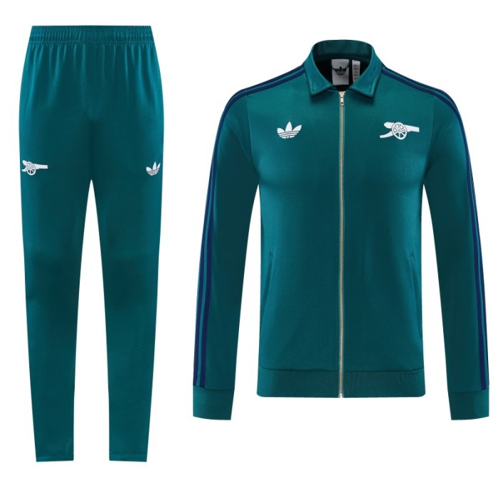 26/27 SSC Napoli Dark Green Full Zipper Jacket Tracksuit + Long Pants