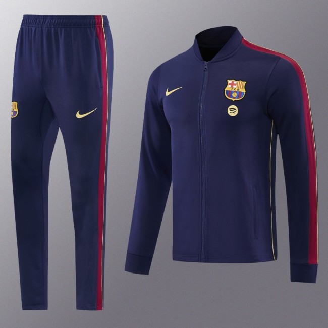 26/27 Barcelona Royal Blue Full Zipper Jacket Tracksuit + Long Pants