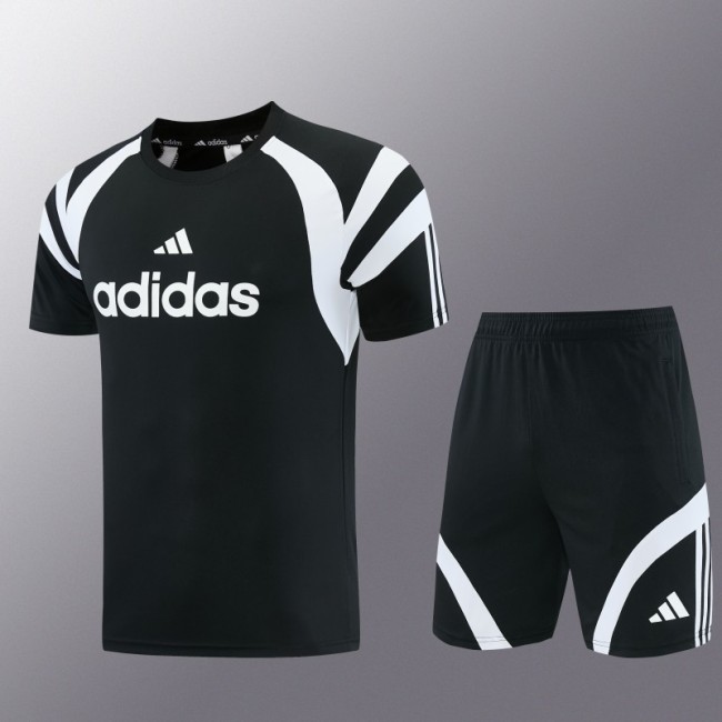 26/27 Adidas 17 Black Short Sleeve+Soccer Shorts