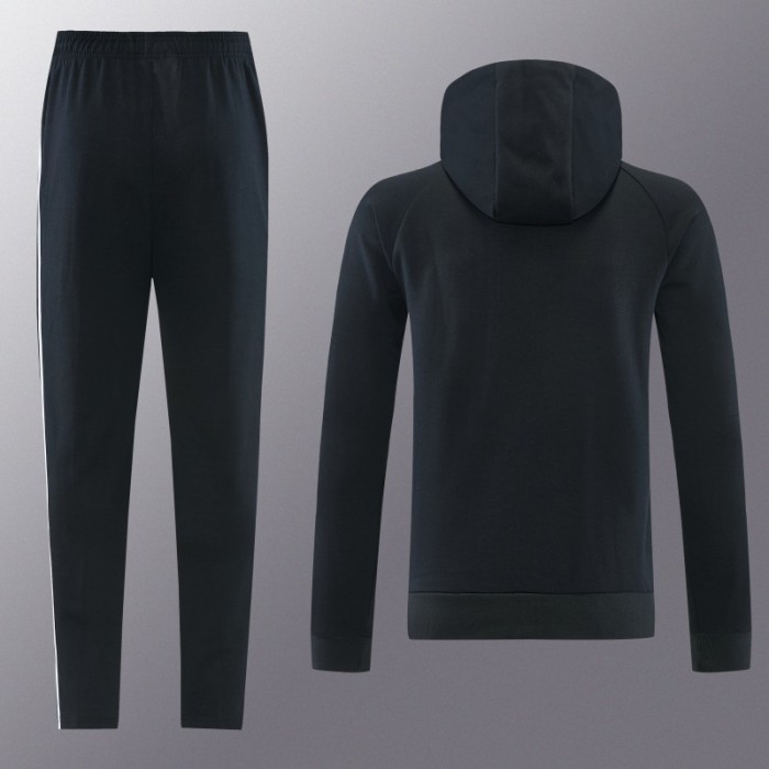 26/27 Juventus  Black Hoodie Full Zipper Jacket + Long Pants
