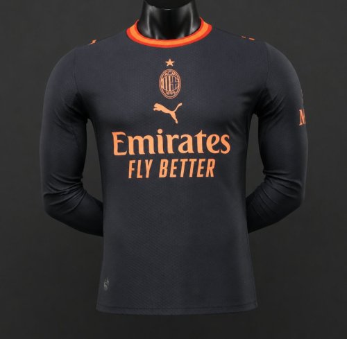 Player Version 26/27 AC Milan Third Black Long Sleeve Jersey