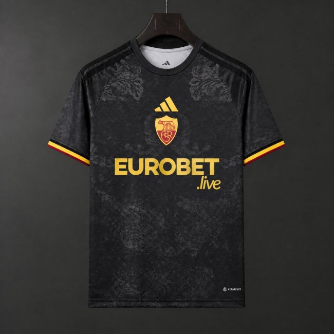 26/27 Roma Third Black Jersey With Sponsor