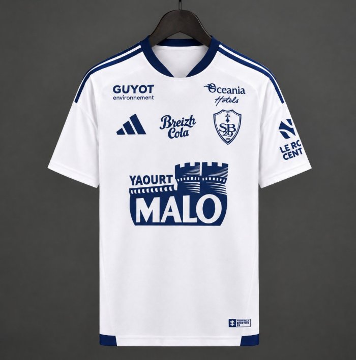26/27 Stade Brestois Away White Jersey