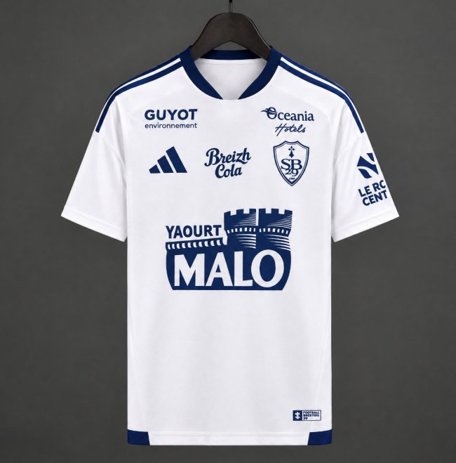 26/27 Stade Brestois Away White Jersey