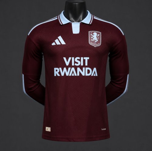 Player Version 26/27 Aston Villa FC Home Long Sleeve Jersey With Sponsor