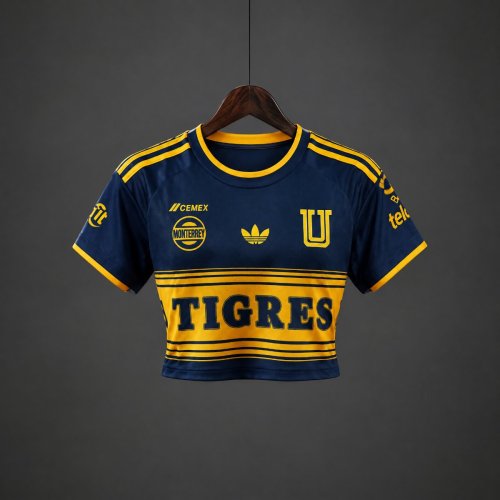26/27 Tigres UANL Away Women Navy Crop Jersey