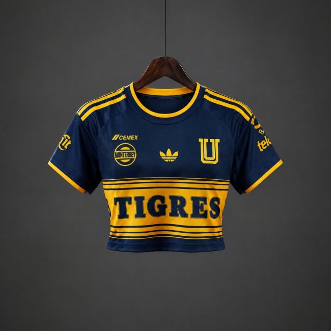 26/27 Tigres UANL Away Women Navy Crop Jersey