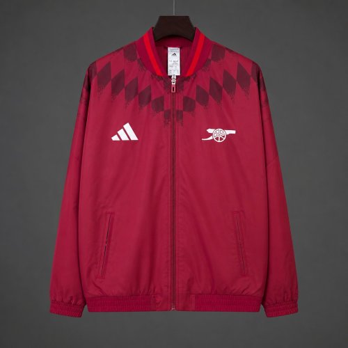 26/27 Arsenal  Red Full Zipper Windbreaker Jacket