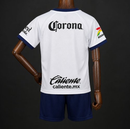 26/27 Kids Toluca Away White Jersey Kit
