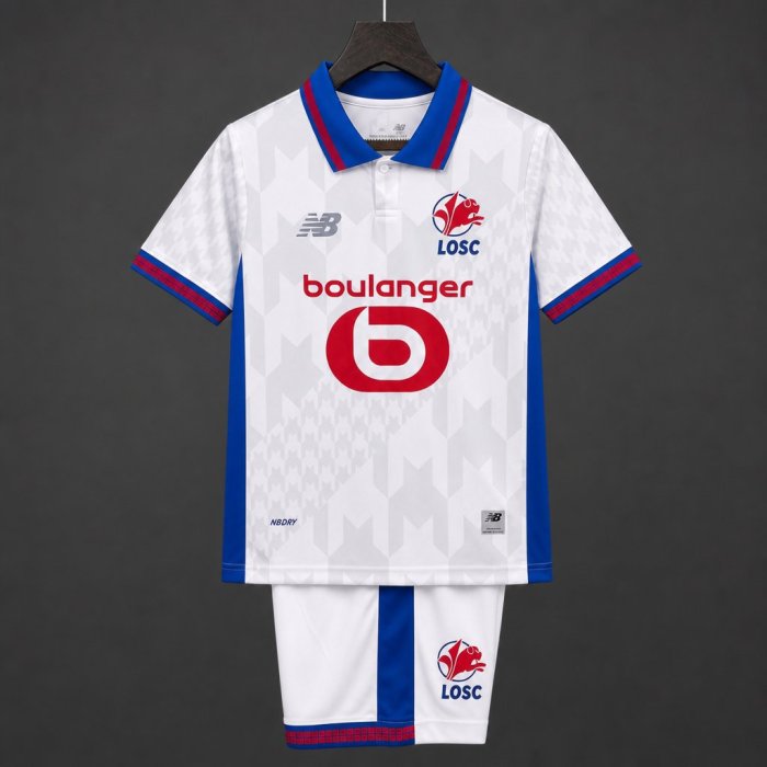 26/27 Kids Lille Away White Jersey Kit