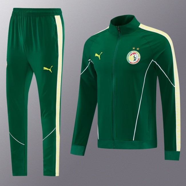 26/27 Senegal Green Full Zipper Jacket + Long Pants