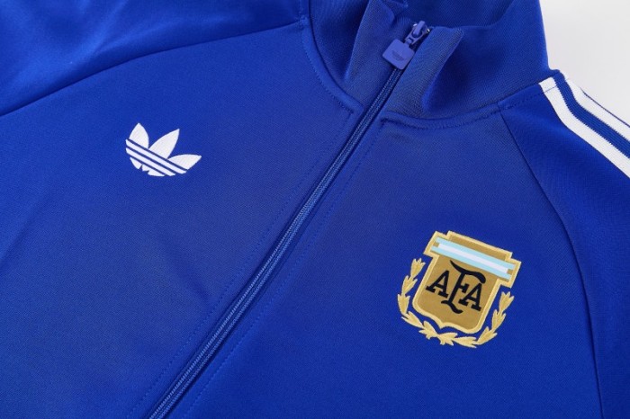 26/27 Argentina Colorful Blue Full Zipper Jacket + Long Pants