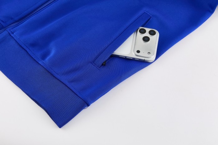 26/27 Argentina Colorful Blue Full Zipper Jacket + Long Pants