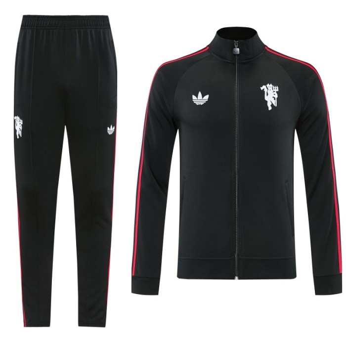 26/27 Manchester United FC 05 Black Full Zipper Jacket + Long Pants