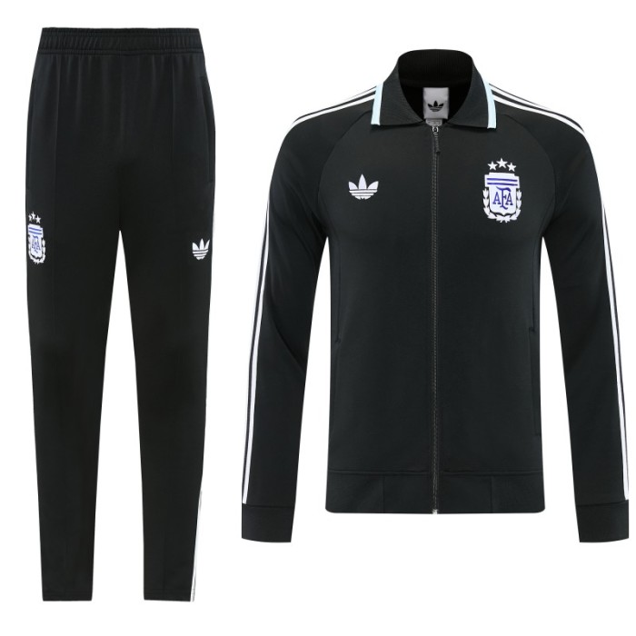26/27 Argentina 06 Black Full Zipper Jacket + Long Pants
